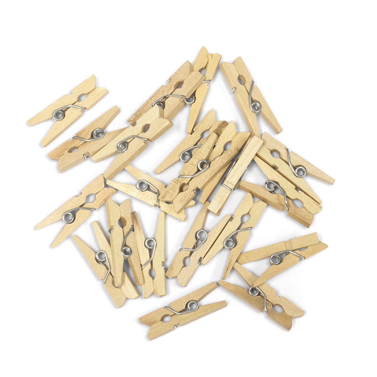 Pesulõksud 25mm 25tk/pk naturaalsed