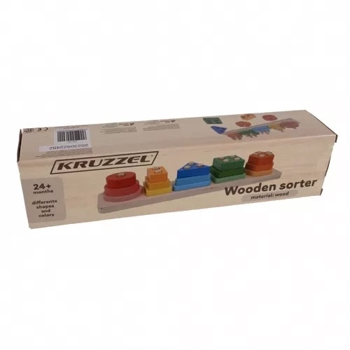 Puidust värvi ja kujundi sorteerimismäng KRUZZEL image 4
