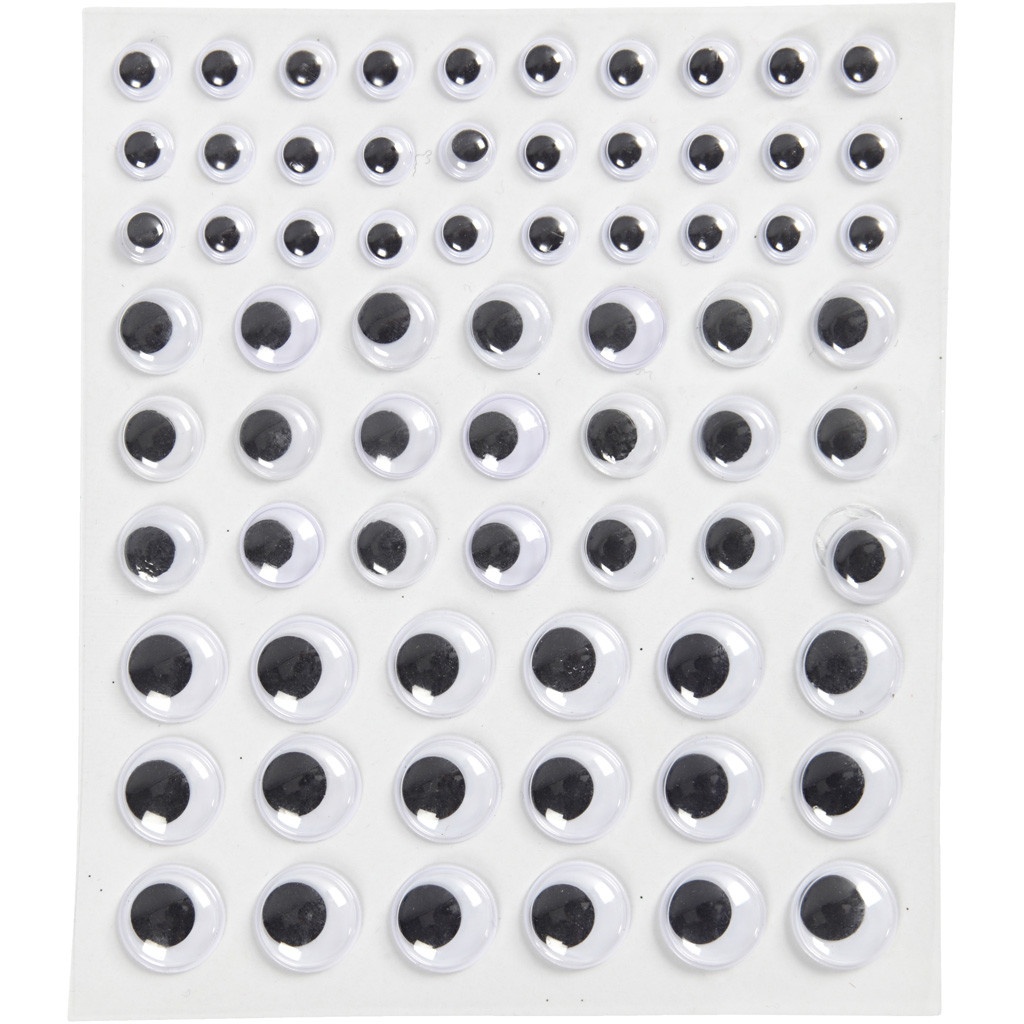 Liikuvad silmad 8,12, 14 mm, 69 tk