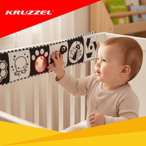 Must-valge beebiraamat Kruzzel image 4