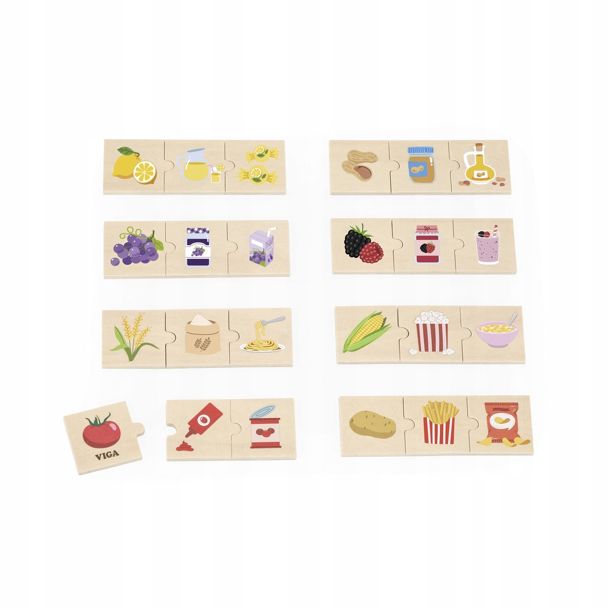 Viga Toys puidust sobitusmäng "Talu toidab"