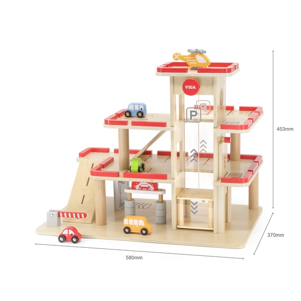 Viga Toys puidust parkimismaja image 2
