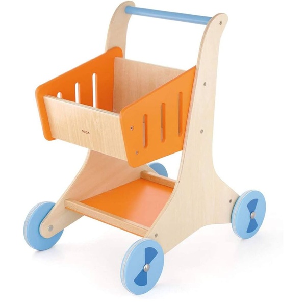 Viga Toys puidust ostukäru image 1