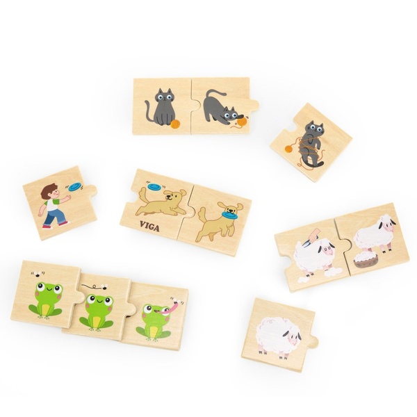 Viga Toys puidust sobitusmäng "Loodus ja loomad" image 2