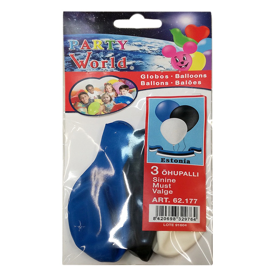 Õhupallid EESTI 3 tk 12"