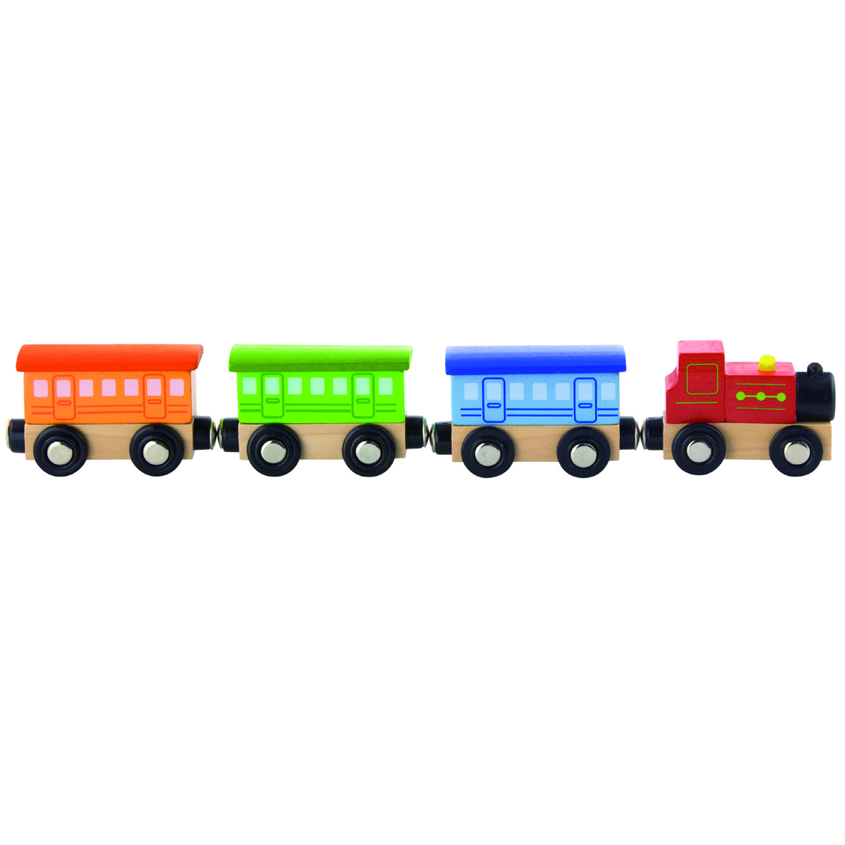 Viga Toys puidust rongikomplekt