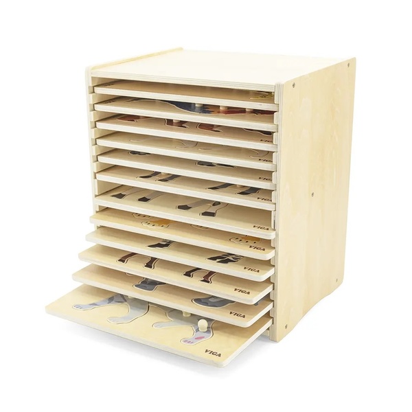 Viga Toys Puidust Montessori nupupuslede komplekt image 3