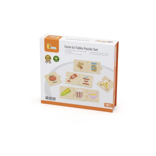 Viga Toys puidust sobitusmäng "Talu toidab" image 2