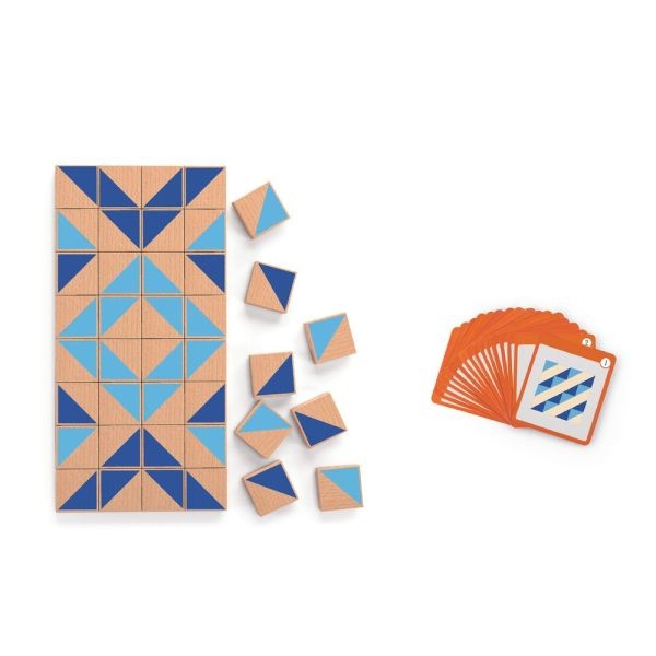 Viga Toys puidust magnetiline mustrikomplekt 40 osa