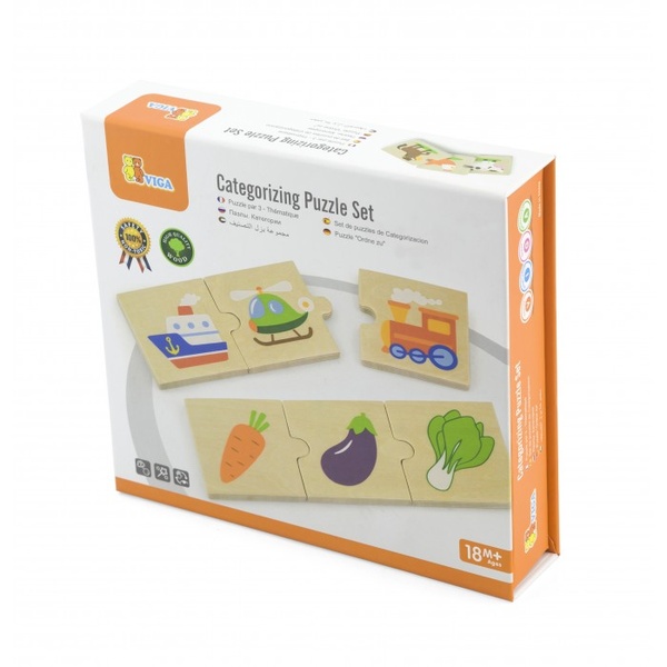 Viga Toys puidust sobitamismäng „Mis kuulub kokku?“ image 2