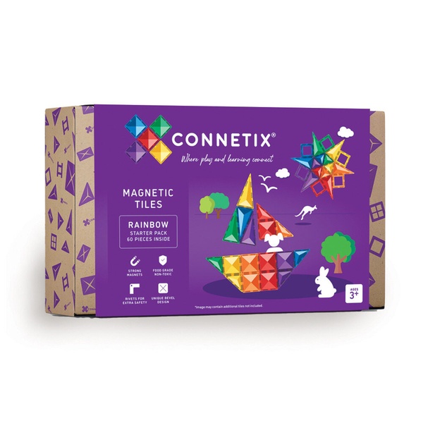 Magnetklotsid Connetix Rainbow 60tk Starter Pack