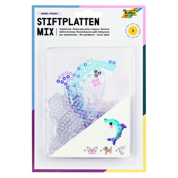 Helmeplaadid: liblikas, delfiin, koer