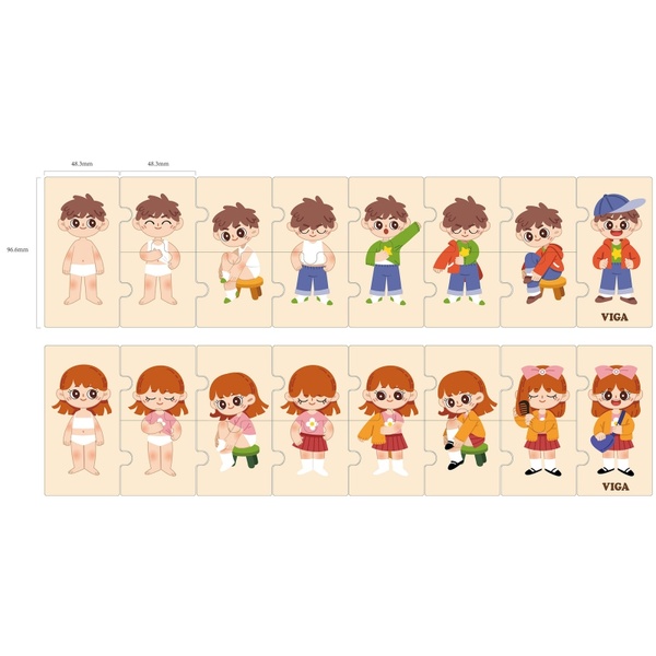 Viga Toys puidust riietumise pusle image 1