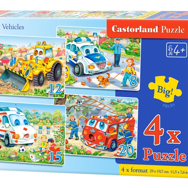 Pusle 4 ühes "Lõbusad sõidukid" 8-12-15-20