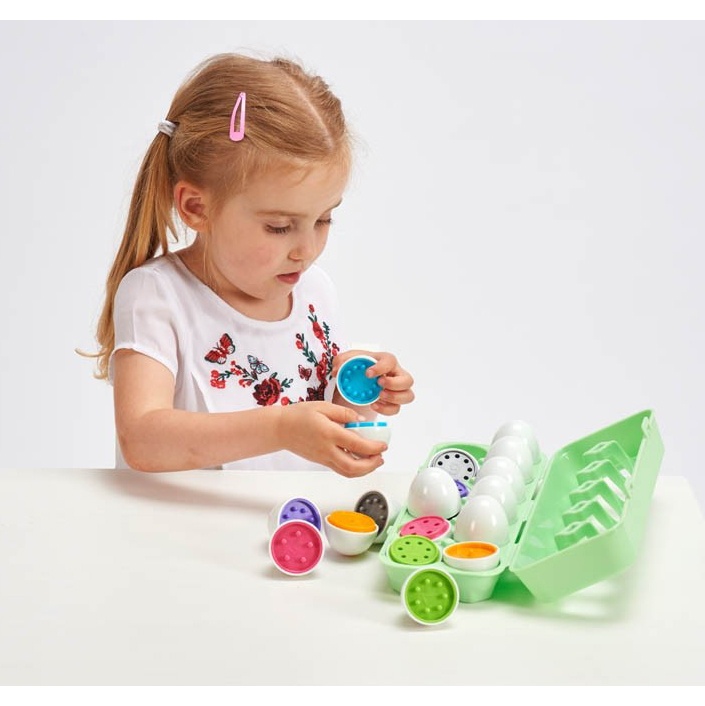 Montessori puslemäng Värvilised munad