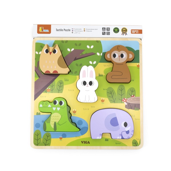 Viga Toys taktikaline pusle METSLOOMAD image 4