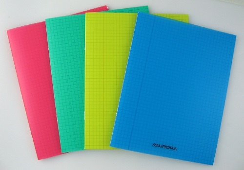 Kaustik A4, 36 lehte, plastkaantega, ruuduline