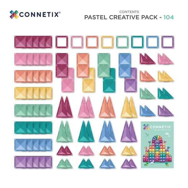 Magnetklotsid Connetix 104 tk Pastel Creative Pack image 7