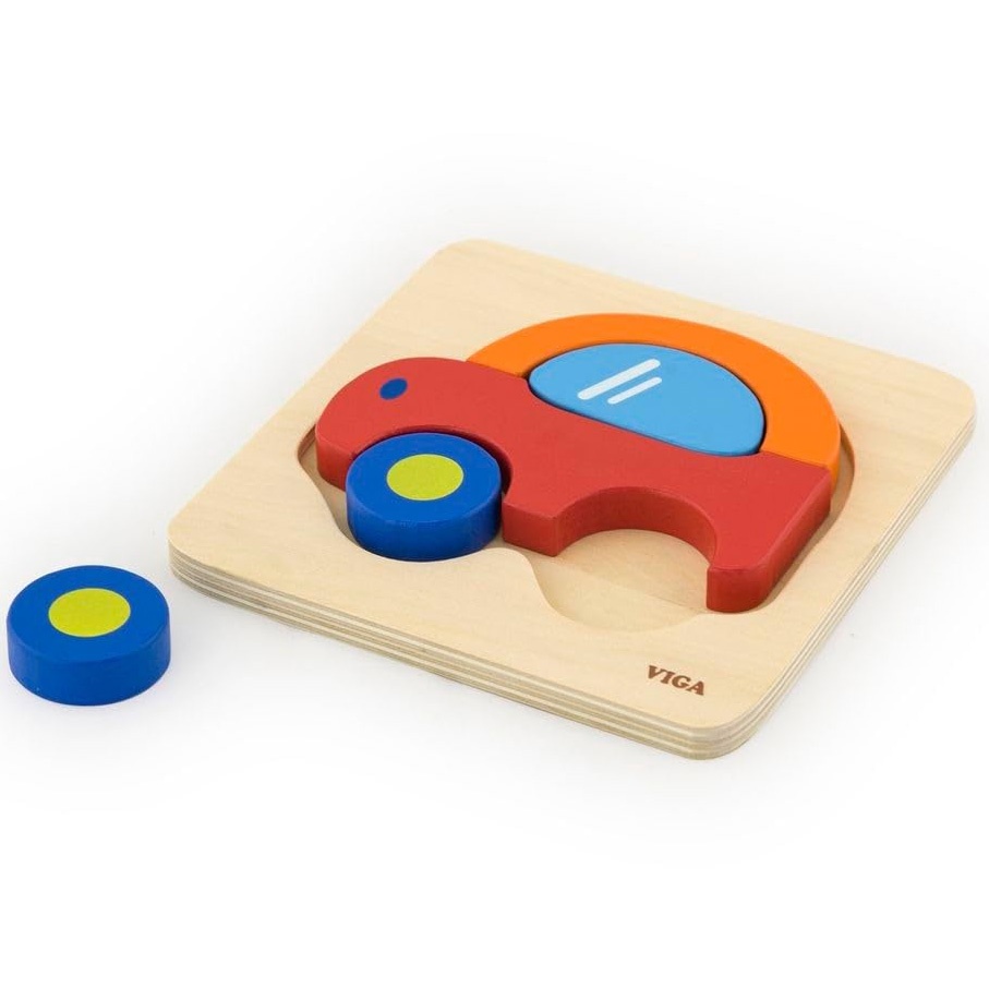 Viga Toys puidust pusle Auto