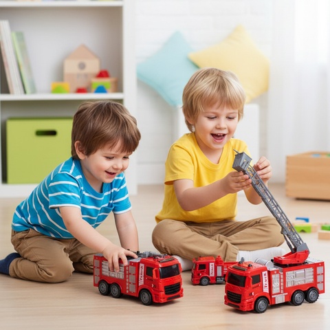 Mängu tuletõrjebrigaadi autode komlekt image 12