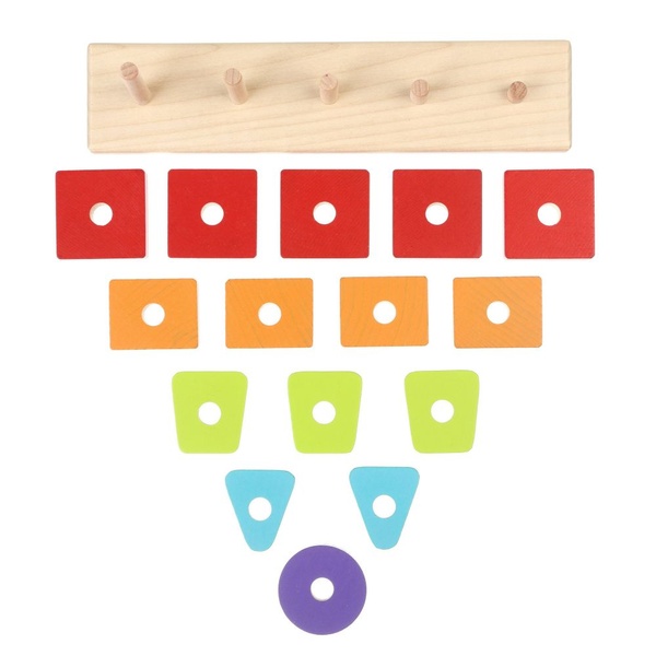 Puidust värvi ja kujundi sorteerimismäng CUBIKA image 3