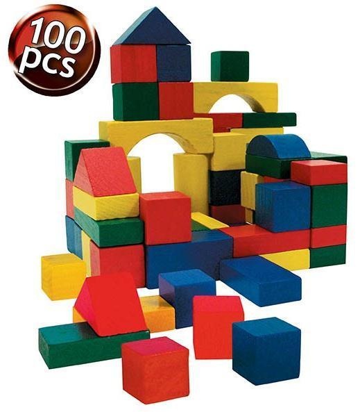 Puidust klotsid ämbris 100 tk image 1
