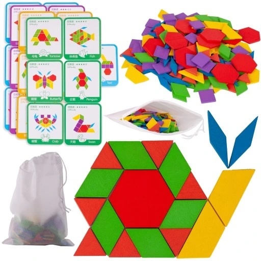 Puidust geomeetriliste kujundite pusle image 2