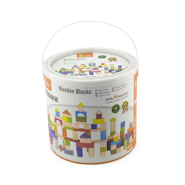 Viga Toys puidust ehitusklotsid 100 tk image 3