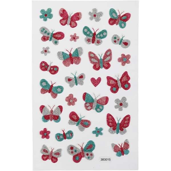 Kleepsud 10x16 cm/ Glitter liblikad