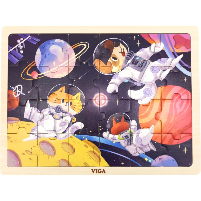 Viga Toys puidust pusle KOSMOS