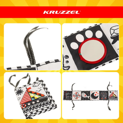 Must-valge beebiraamat Kruzzel image 3