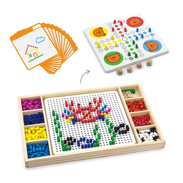 Viga Toys puidust mosaiikmäng/ Ludo image 1