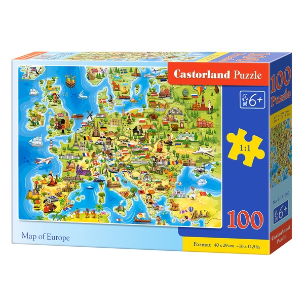 Pusle 100-osaline "Euroopa kaart"
