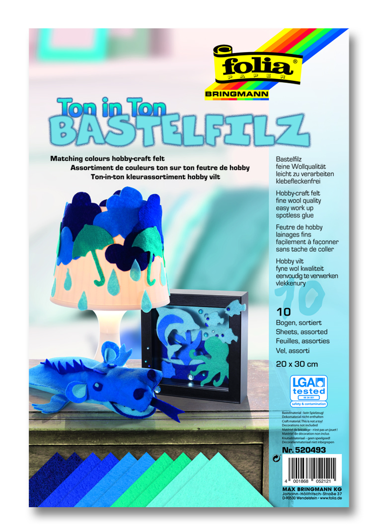 Käsitöövilt sinised toonid 20x30cm 1mm 10L 