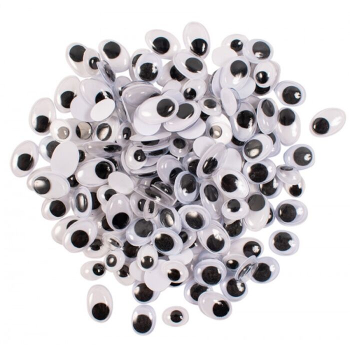 Liikuvad silmad ovaalsed, 10x13 mm 100 tk/pk
