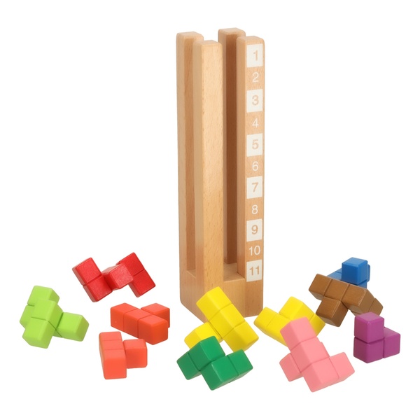 Montessori puidust pusleklotsid lastele – värvilised õppeklotsid image 5