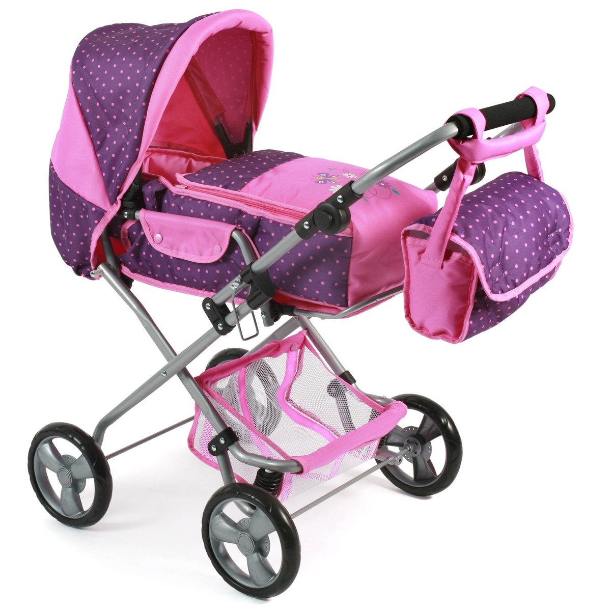 Nukuvanker CHIC Bambina roosa-lilla/täpiline