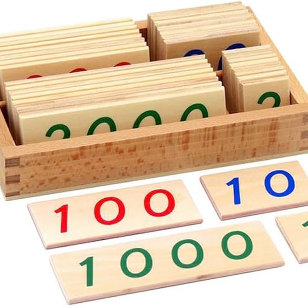 Montessori suur numbrikaartide komplekt image 1