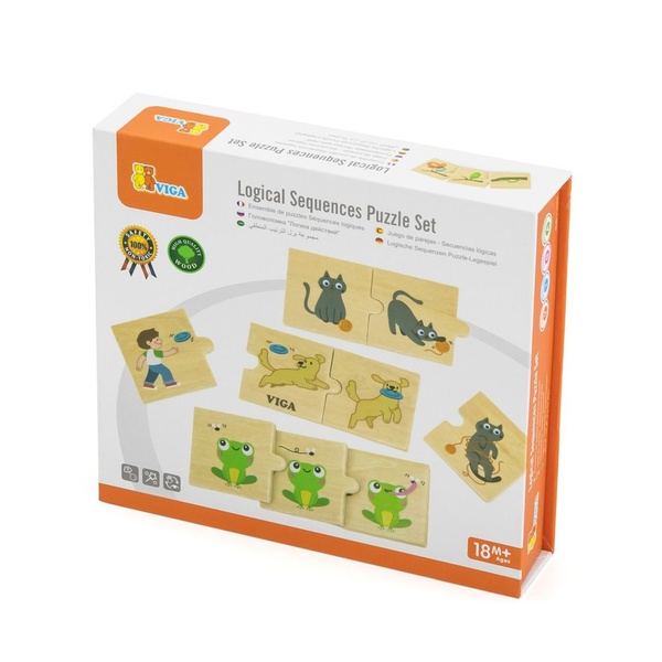 Viga Toys puidust sobitusmäng "Loodus ja loomad" image 3