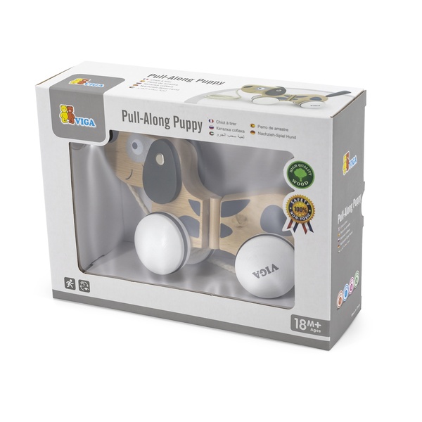 Viga Toys puidust järelveetav koer image 3