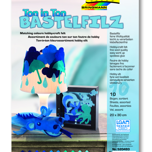 Käsitöövilt sinised toonid 20x30cm 1mm 10L 
