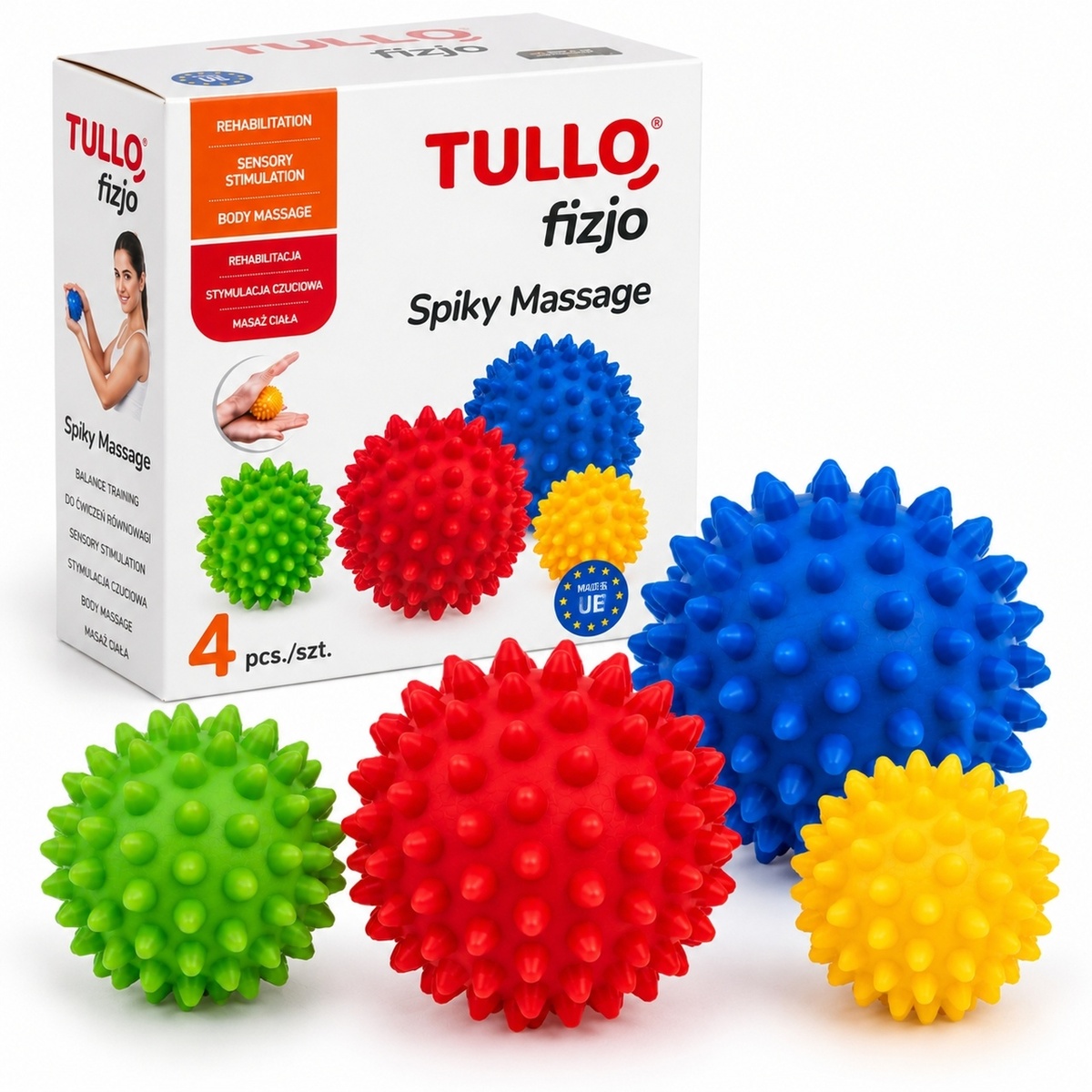 Tullo sensoorsed massaažipallid, 4 tk