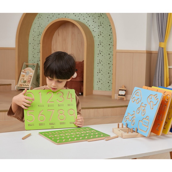 Viga Toys puidust kirjutustahvel "Numbrid" image 3