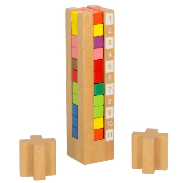 Montessori puidust pusleklotsid lastele – värvilised õppeklotsid image 2
