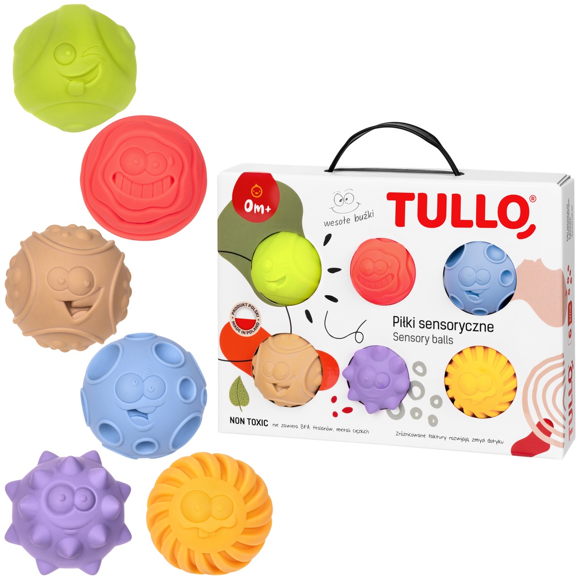 Tullo sensoorsed pallid „Näod“, 6 tk