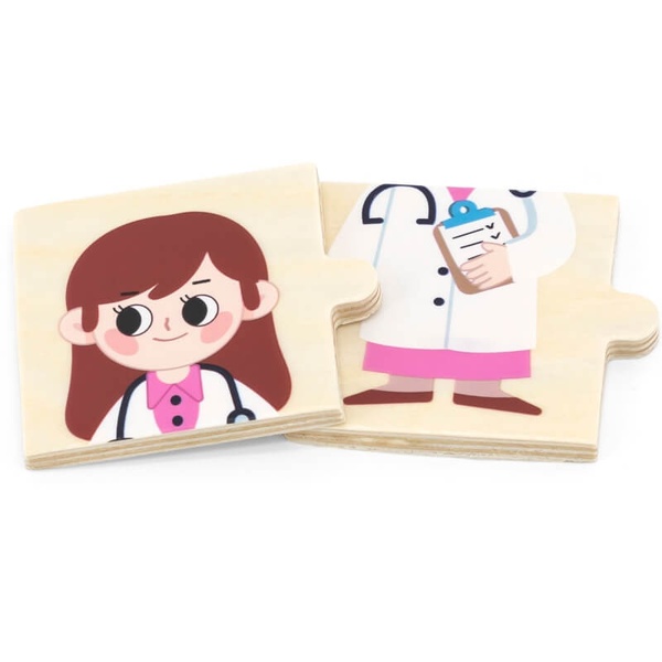 Viga Toys puidust puslemäng AMETID image 3