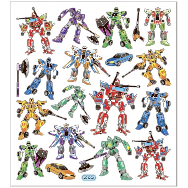 Kleepsud 15x16,5 cm Robotid 2