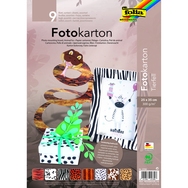 Motiivkartong Loomamustrid 23x35cm 9L/pk image 2
