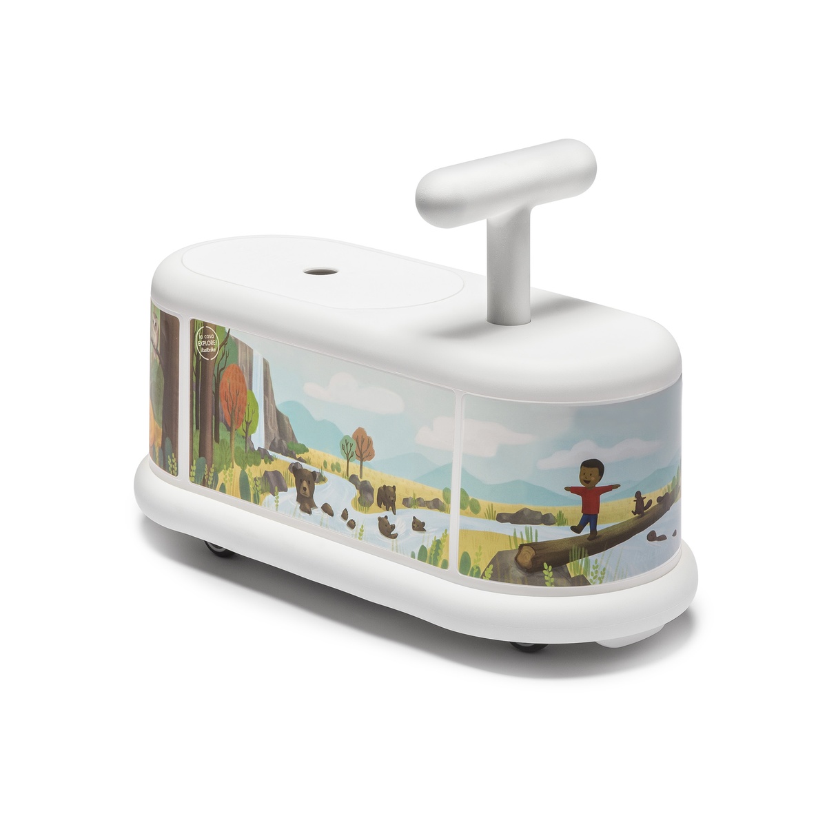 Pealeistutav auto La Cosa valge 