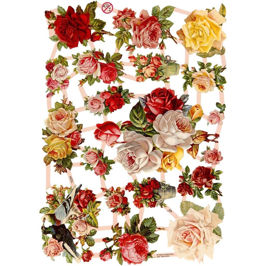 Vintage Die-Cuts 16,5x23,5 cm/ 3 lehte ROOSID I